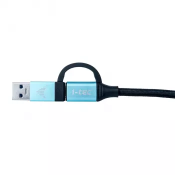 Καλώδιο USB-C σε USB-C με ενσωματωμένο προσαρμογέα USB 3.0 i-tec C31USBCACBL