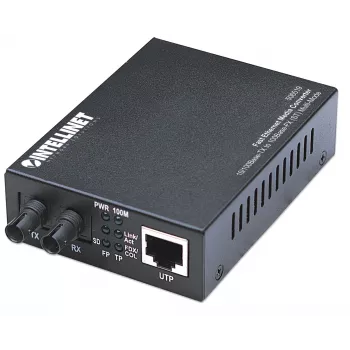 Μετατροπέας μέσων Fast Ethernet Intellinet, 10/100Base-Tx σε 100Base-Fx (ST) πολυτροπικό, 2 km (1,24 μίλια)