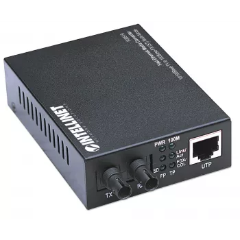 Μετατροπέας μέσων Fast Ethernet Intellinet, 10/100Base-Tx σε 100Base-Fx (ST) πολυτροπικό, 2 km (1,24 μίλια)