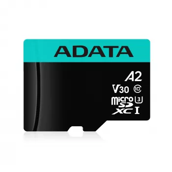 Κάρτα μνήμης MicroSDXC ADATA 128 GB UHS‑I Premier Pro V30 U3 Class 10, 100/80 MB/s, αδιάβροχη, με προσαρμογέα SD