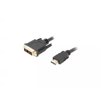 Προσαρμογέας καλωδίου βίντεο LANBERG HDMI Type-A (αρσενικό) σε DVI-D (αρσενικό), 1,8 m, μαύρο, μέγιστη ανάλυση 1920 x 1200