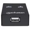 Διακόπτης κοινής χρήσης USB MANHATTAN 162005, USB 2.0 Type-B, 2 θύρες, 480 Mbit/s, καλώδιο 1,5 m, λευκό
