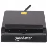 Manhattan 102049 αναγνώστης έξυπνων καρτών επαφής, USB-A 2.0, 12 Mbps, καλώδιο 1,05 m, μαύρος, περίβλημα ABS
