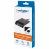 Manhattan 102049 αναγνώστης έξυπνων καρτών επαφής, USB-A 2.0, 12 Mbps, καλώδιο 1,05 m, μαύρος, περίβλημα ABS