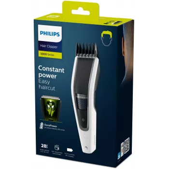 Philips Σειρά 5000 HC5610/15 κουρευτική μηχανή / τριμερ γενειάδας, μαύρο, λευκό 28 νικέλιο-υδρίδιο μετάλλου (NiMH)