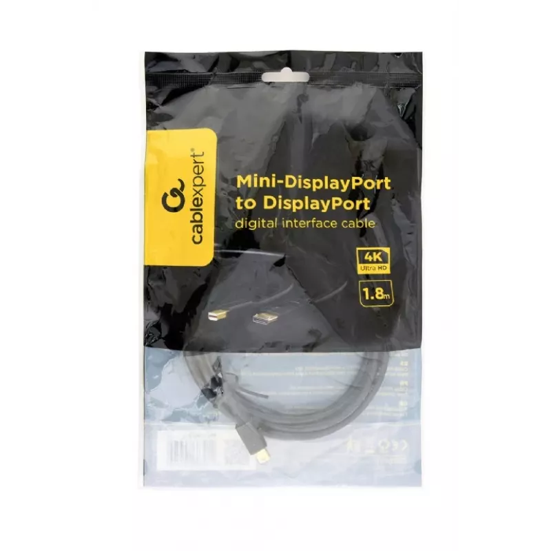 GEMBIRD Ψηφιακό καλώδιο διασύνδεσης Mini DisplayPort σε DisplayPort 2,0m - Μαύρο