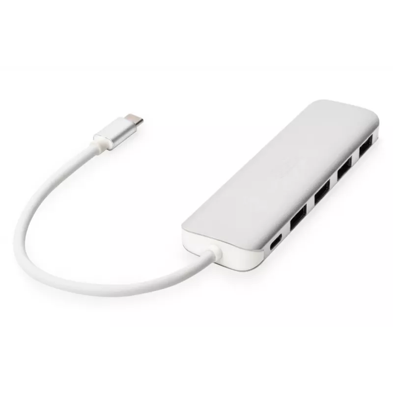 DIGITUS USB-C HUB 4-Port PD 4x USB 3.0, 1x PD Charging, γκρι