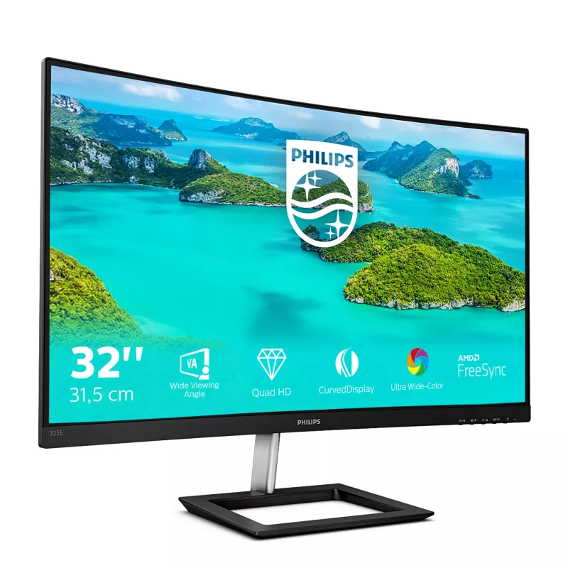 Philips E Line 325E1C/00 οθόνη υπολογιστή 80 cm (31.5 ίντσες) 2560 x 1440 Pixel Quad HD LCD μαύρο