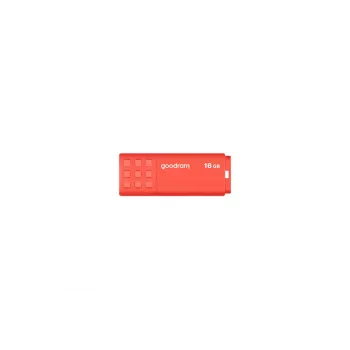 USB flash drive GOODRAM UME3 16 GB USB Type-A 3.2 Gen 1 (πορτοκαλί), 60/20 MB/s, πλαστικό περίβλημα χωρίς καπάκι