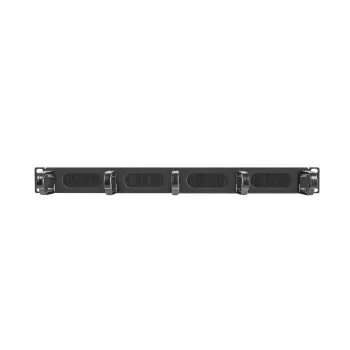 Λωρίδα με βούρτσες LANBERG AK-1203-B — 19 inch 1U Μεταλλικός οργανωτής καλωδίων, μαύρο