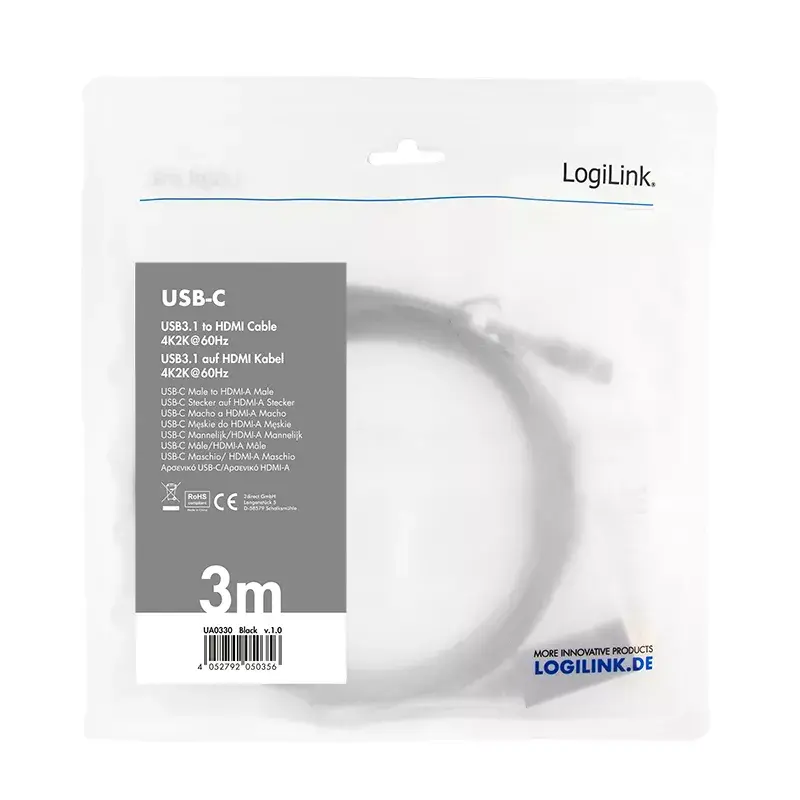 Προσαρμογέας γραφικών USB LogiLink UA0330 Μαύρο
