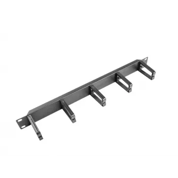 Πάνελ διαχείρισης καλωδίων LANBERG AK-1202-B, 1U, πλάτος 19 inch (482,6 mm), βάθος 78,7 mm, μαύρο