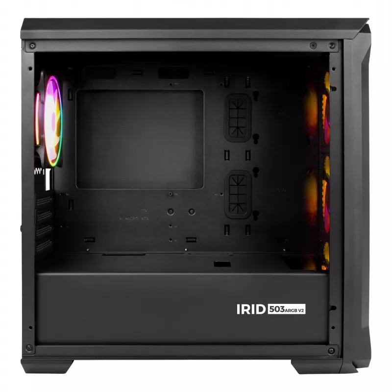 GENESIS Irid 503 ARGB Micro Tower μαύρο, διαφανές