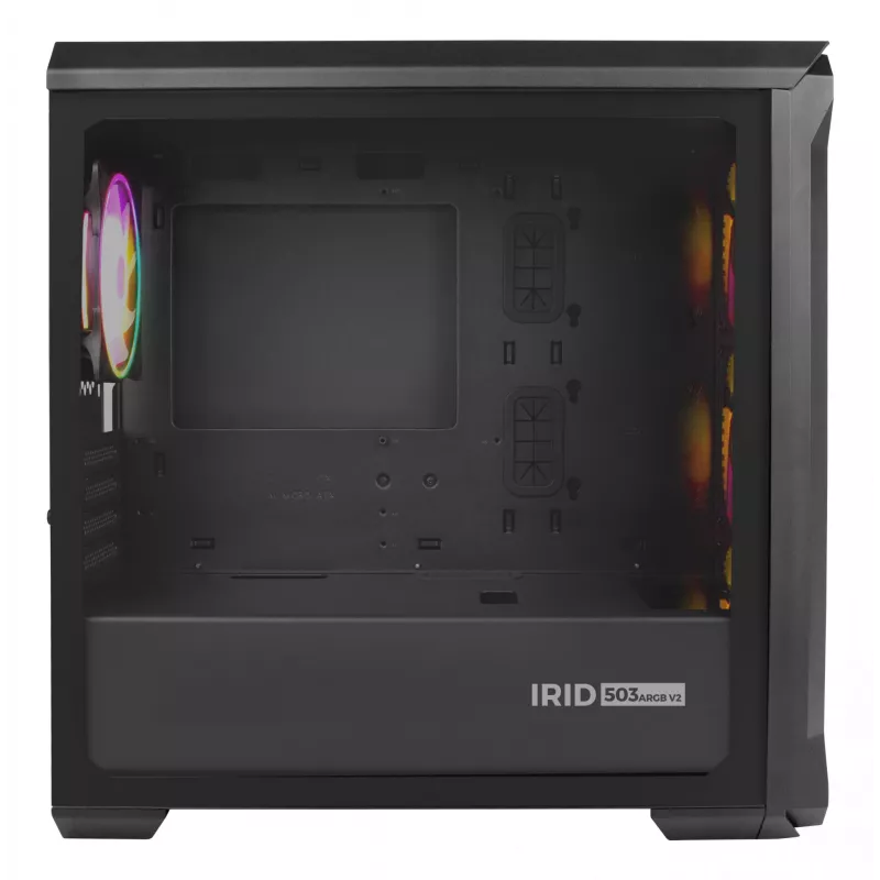 GENESIS Irid 503 ARGB Micro Tower μαύρο, διαφανές