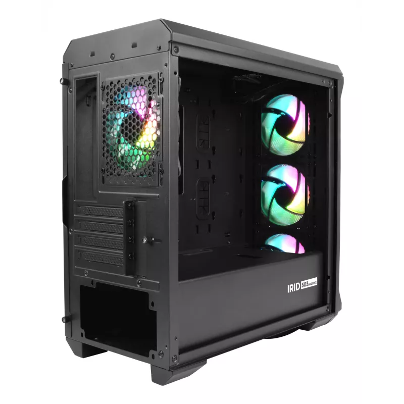 GENESIS Irid 503 ARGB Micro Tower μαύρο, διαφανές