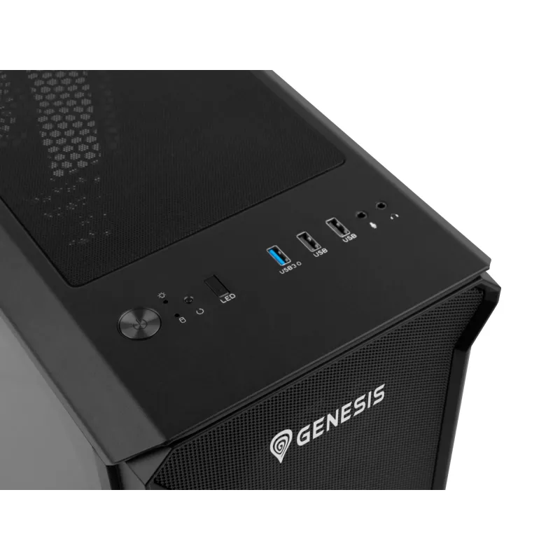 GENESIS Irid 503 ARGB Micro Tower μαύρο, διαφανές