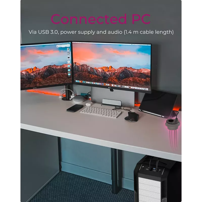 ICY BOX IB-HUB1430 πρίζα μαύρο