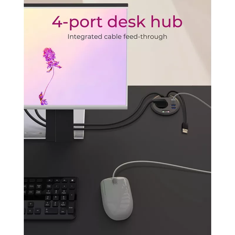 ICY BOX IB-HUB1430 πρίζα μαύρο