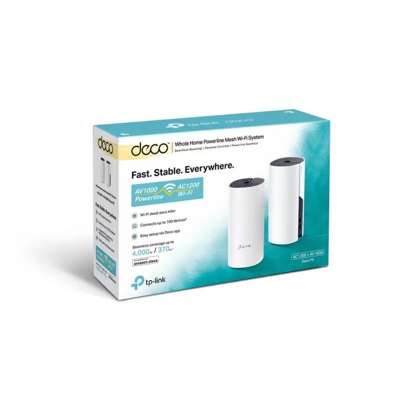 TP-Link AC1200 + AV1000 Whole Home Hybrid Mesh Wi-Fi System, συσκευασία 2 τεμ.