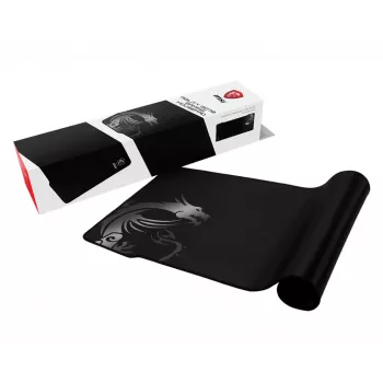MSI AGILITY GD70 Pro Gaming mousepad '900 mm x 400 mm, επιφάνεια μεταξιού Pro-Gamer, εμβληματικό σχέδιο δράκου, αντιολισθητική βάση από καουτσούκ με απορρόφηση κραδασμών, ενισχυμένες ραφές στις άκρες'