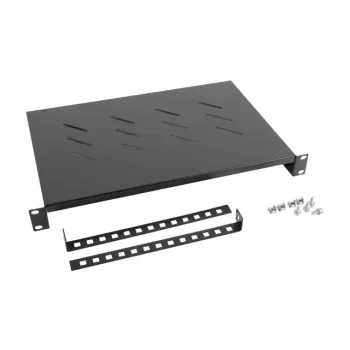 Σταθερό ράφι LANBERG - 19in 1u/483x300mm Μέγιστο φορτίο έως 25kg Μαύρο