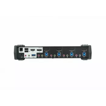 ATEN Διακόπτης KVMP 4-Port USB 3.0 4K DisplayPort MST, 4096 x 2160 Pixel, 4K Ultra HD, 4,89 W, Μαύρο