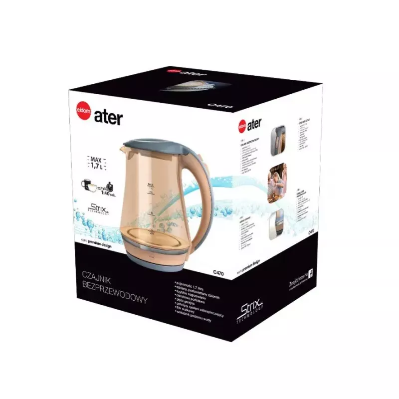 Ηλεκτρικός βραστήρας ELDOM 1,7 l 2200 W διαφανές