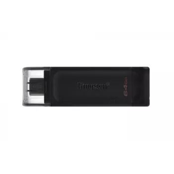 Kingston Technology DataTraveler 64GB USB-C 3.2 Gen 1 70, 64 GB, USB Type-C, 3.2 Gen 1 (3.1 Gen 1), Καπάκι, 7 g, Μαύρο