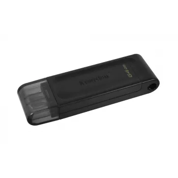 Kingston Technology DataTraveler 64GB USB-C 3.2 Gen 1 70, 64 GB, USB Type-C, 3.2 Gen 1 (3.1 Gen 1), Καπάκι, 7 g, Μαύρο
