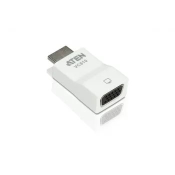 ATEN Μετατροπέας HDMI σε VGA, λευκό, πλαστικό, 1920 x 1200 Pixel, 1080p, HDMI, VGA