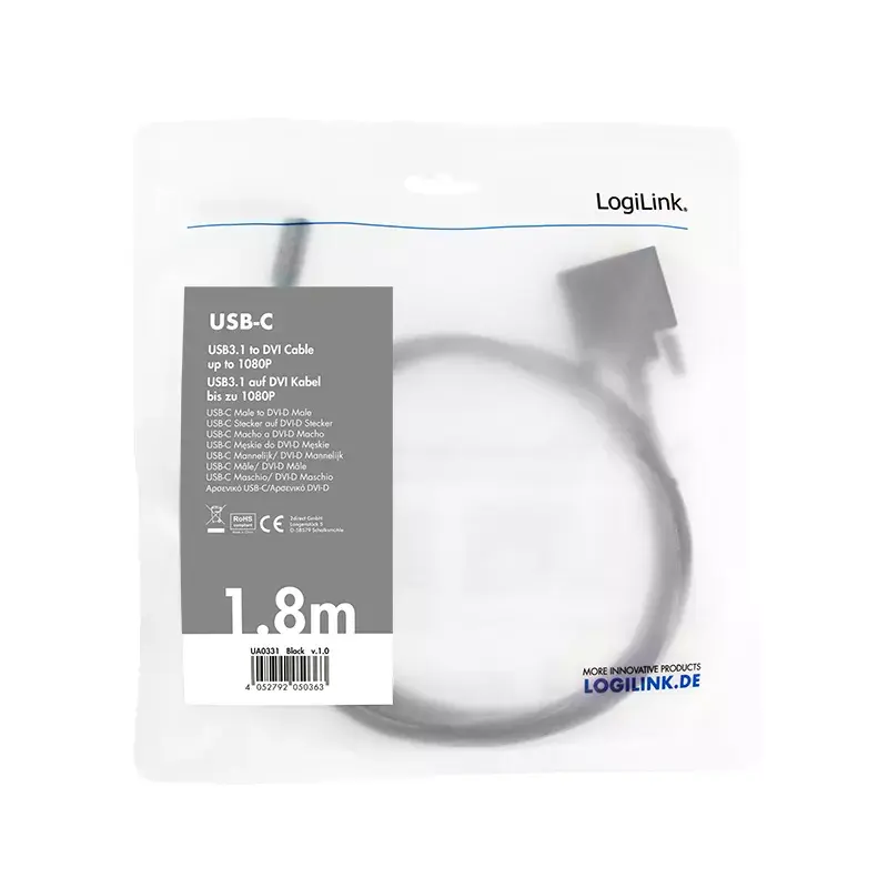 Αντάπτορας Γραφικών USB LogiLink UA0331 Μαύρο