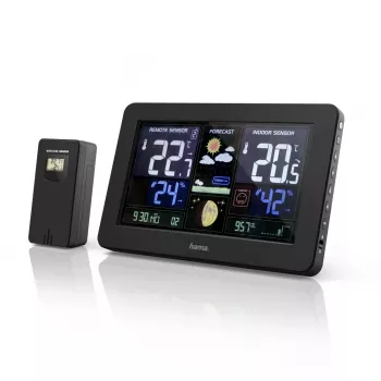 Μετεωρολογικός σταθμός με μπαταρία Hama Premium Black 00186380