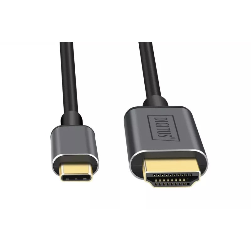 DIGITUS καλώδιο προσαρμογέα USB-C σε HDMI, 4K/30 Hz, 1,8 m, μαύρο