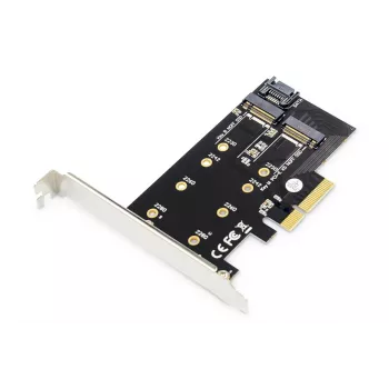 Κάρτα επέκτασης DIGITUS M.2 NGFF/NVMe SSD PCI-Express υποστηρίζει B-, M- και B+M-Key, μεγέθη 80, 60, 42 και 30 mm