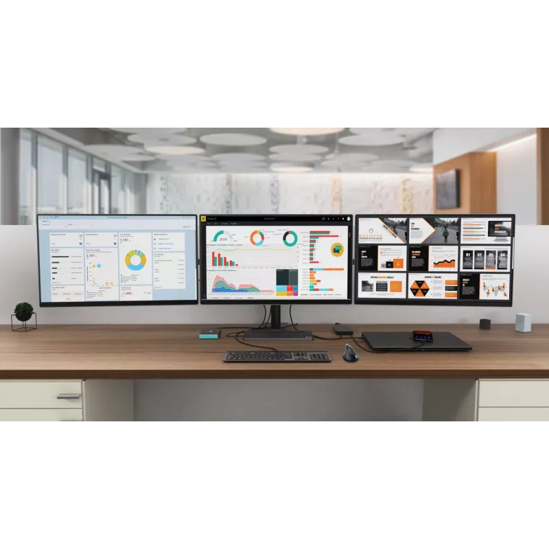 i-tec Μεταλλικό USB-C Εργονομικό 4K 3x Display Docking Station + Power Delivery 85 W