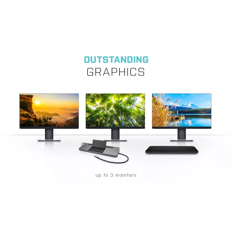 i-tec Μεταλλικό USB-C Εργονομικό 4K 3x Display Docking Station + Power Delivery 85 W