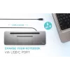 i-tec Μεταλλικό USB-C Εργονομικό 4K 3x Display Docking Station + Power Delivery 85 W