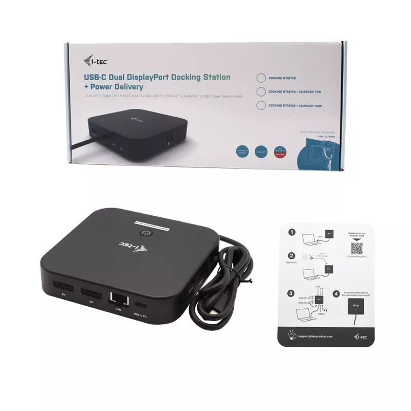 i-tec USB-C Dual Display Docking Station με Power Delivery 100 W
