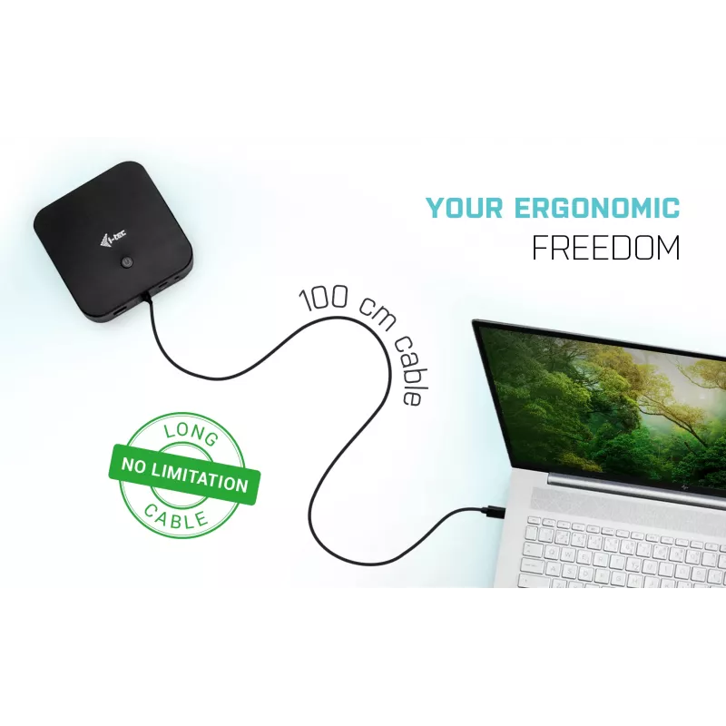 i-tec USB-C Dual Display Docking Station με Power Delivery 100 W