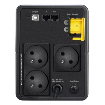 APC Back-UPS BX750MI-FR UPS line-interactive 750 VA 410 W, AVR, 230 V, 3 γαλλικές πρίζες, USB, μαύρο