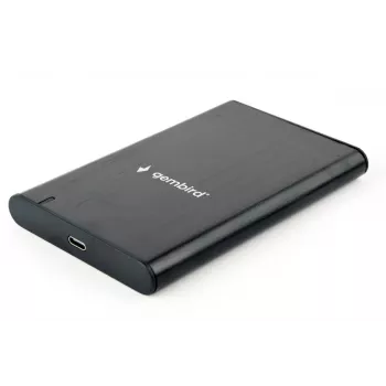 GEMBIRD USB 3.1 Θήκη SATA HDD 2,5 inch με σύνδεση Type-C, βουρτσισμένο αλουμίνιο - Μαύρο