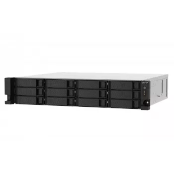 QNAP TS-1273AU-RP-8G NAS/Storage-Server Rack (2U) Ryzen Embedded V1500B 8 GB DDR4 0 TB QNAP QTS Αλουμίνιο, Μαύρο