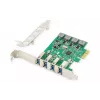 DIGITUS Κάρτα επέκτασης USB PCIe USB 3.0, 4-Port A/F, Chipset: VL805, αυτοτροφοδοτούμενη