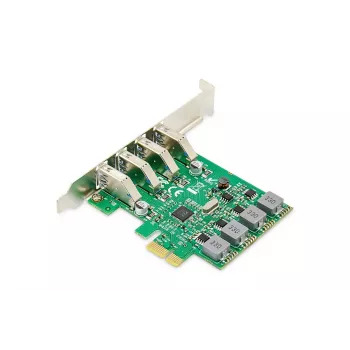 DIGITUS Κάρτα επέκτασης USB PCIe USB 3.0, 4-Port A/F, Chipset: VL805, αυτοτροφοδοτούμενη