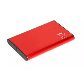 Θήκη HDD/SSD IBOX HD-05 Κόκκινο 2,5 ίντσες — USB 3.2 Gen 1 (5 Gbit/s), JMicron JMS578, έως 10 TB