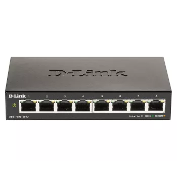 D-Link DGS-1100-08V2 Managed L2 Gigabit Ethernet (10/100/1000) Μαύρο