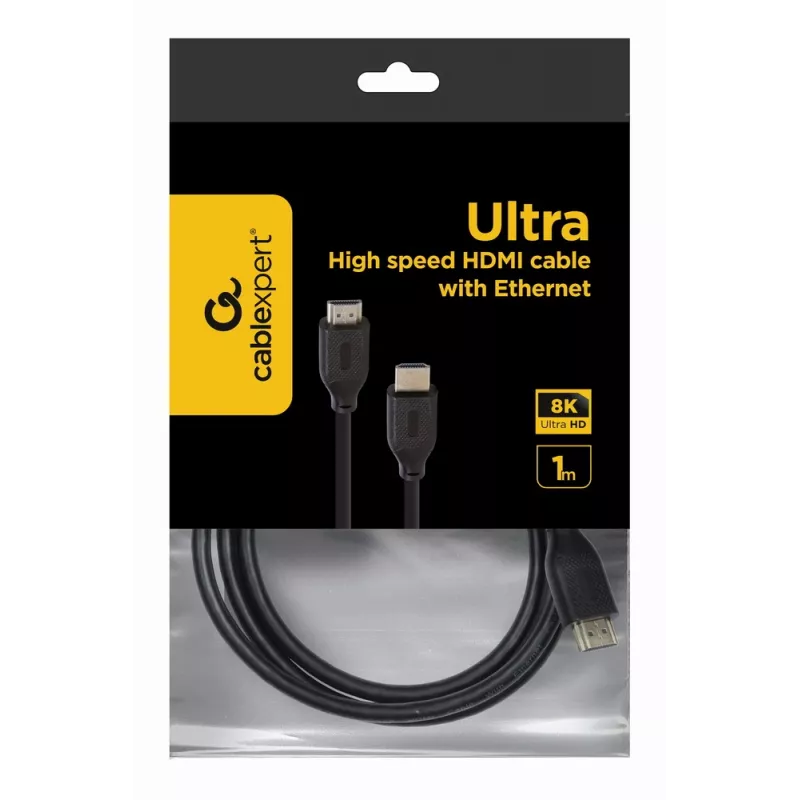 Καλώδιο HDMI Gembird CC-HDMI8K-1M — 1 m, HDMI Type A σε Type A, HDMI 2.1, 48 Gbit/s, μαύρο