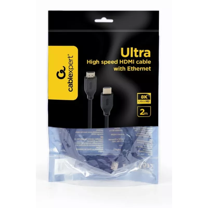 Καλώδιο HDMI Gembird CC-HDMI8K-2M — HDMI 2.1, 2 m, Type A σε Type A, 48 Gbit/s, μαύρο