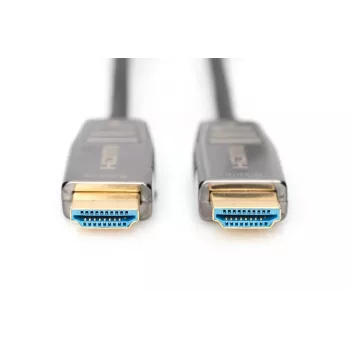 DIGITUS HDMI AOC υβριδικό καλώδιο οπτικής ίνας, Type-A αρσενικό/αρσενικό, 10 m, UHD 8K@60Hz, CE, μαύρο
