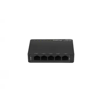 Μη διαχειριζόμενο switch δικτύου LANBERG DSP3-1005-60W, 5x Gigabit RJ-45, 4x PoE+ (60 W συνολικά), 10 Gbit/s switching